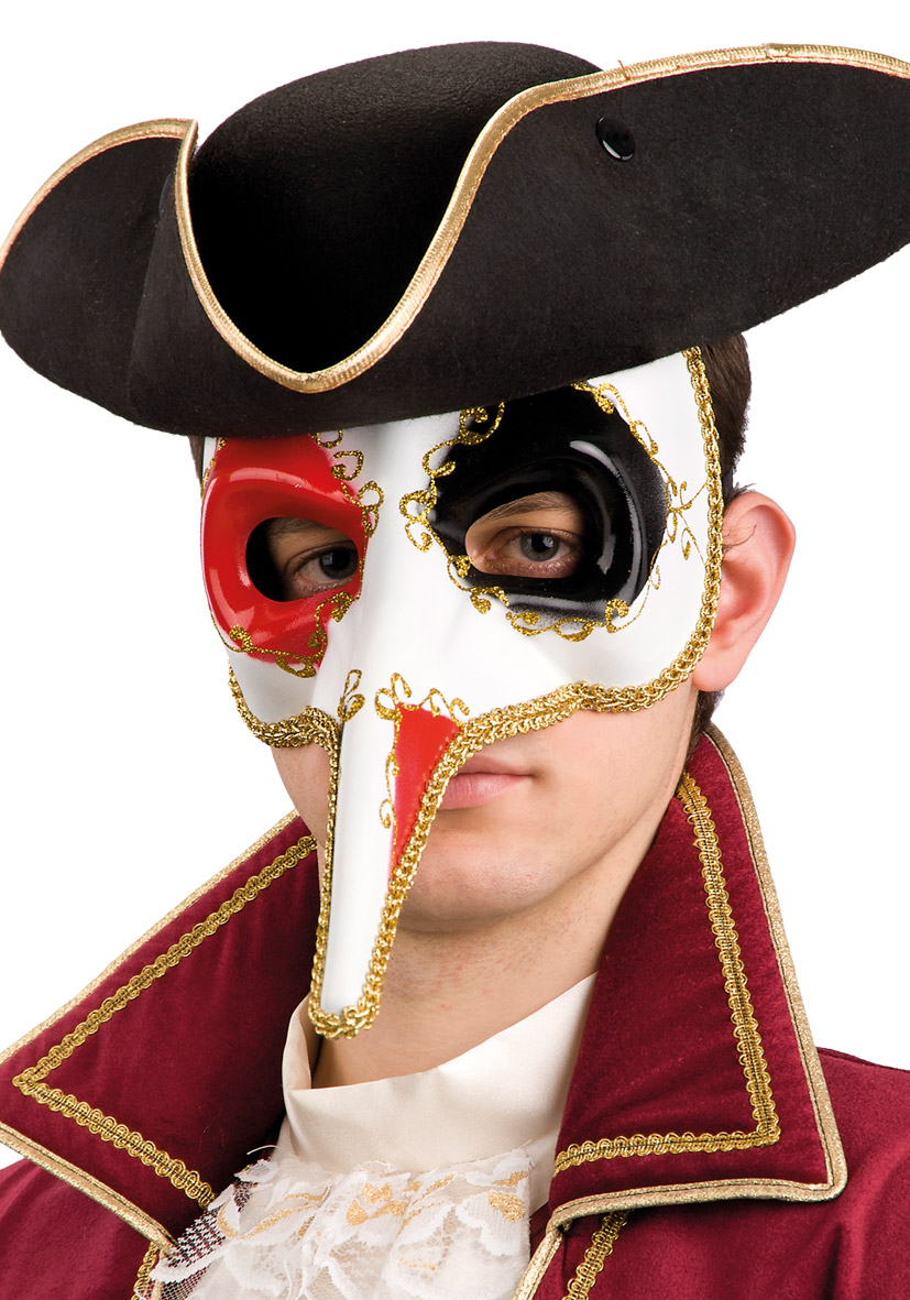 Maschera veneziana con naso lungo