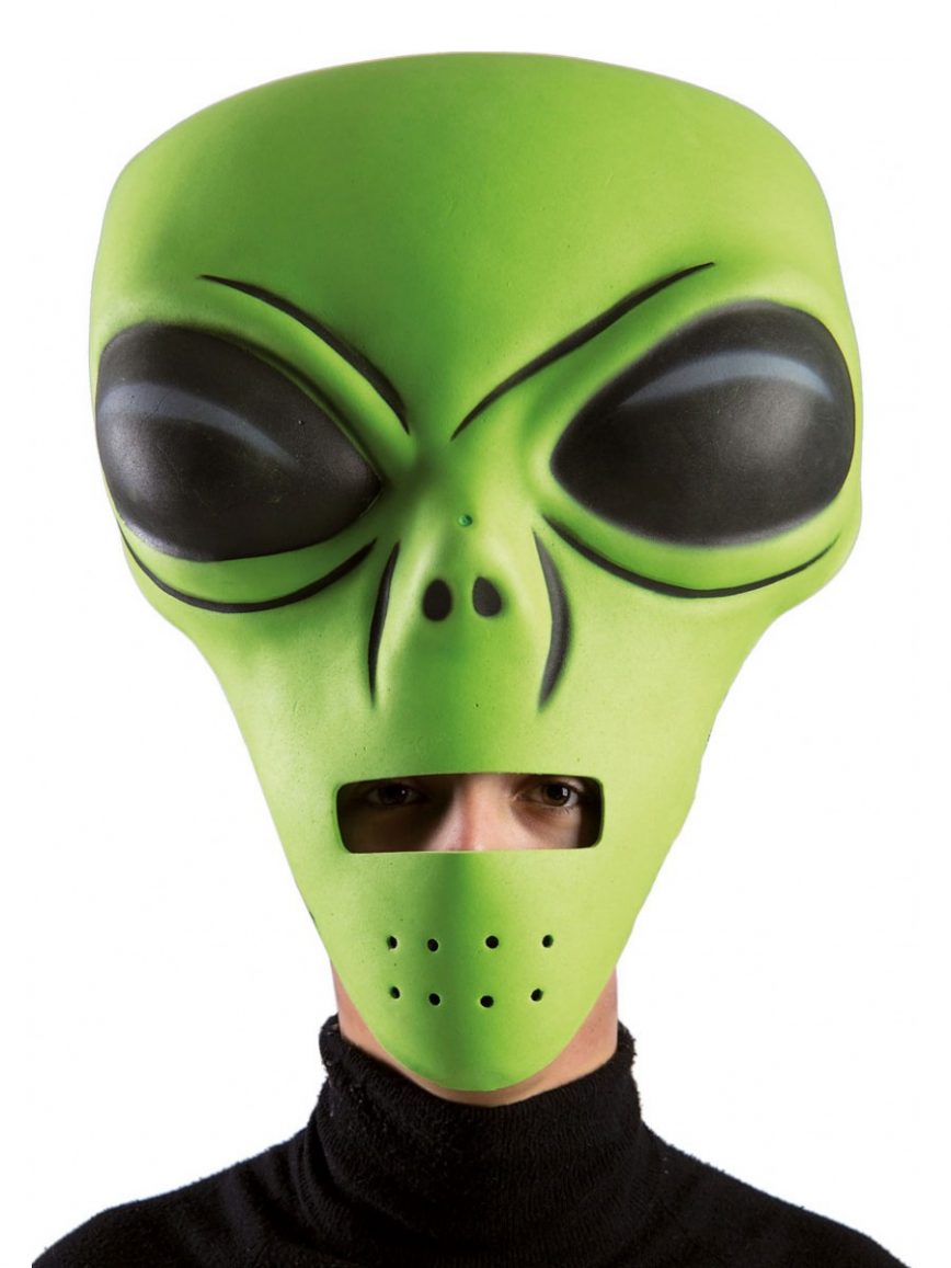 CreepyParty Festa in Costume di Halloween Maschera in Lattice a Testa Extraterrestre Alien Alieno 